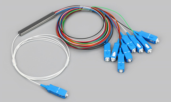 FTTX Fiber Optic 1*8 FTTH PLC Splitter Mini Type Sc/upc Connector