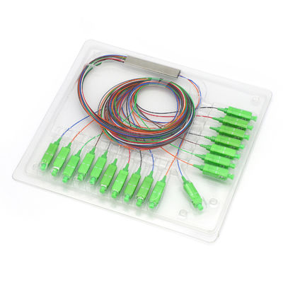 2x16 Steel Tube 1m SC APC Passive Fiber Optic PLC Splitter