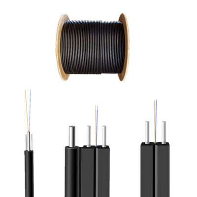 5m PVC LSZH G652D Aerial Drop Cable , Drop Wire Fiber Optic 2 Core