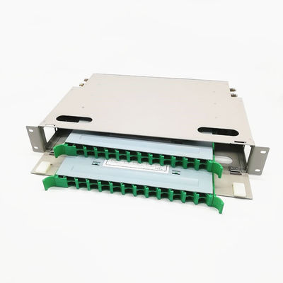 1U Aluminum Grey ODF Optical Fiber Distribution Box