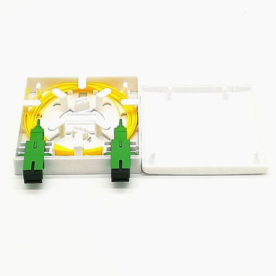 Indoor 2 Pigtail Faceplate Mini FTTH Termination Box