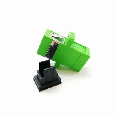 SC APC Green Color SM Simplex Fiber Optic Adapter For FTTX
