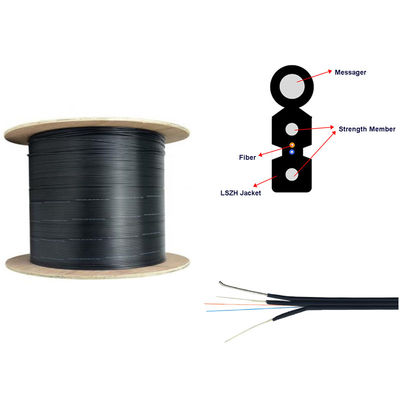 ISO14001 Self Supporting PVC 2 Core Ftth Drop Cable