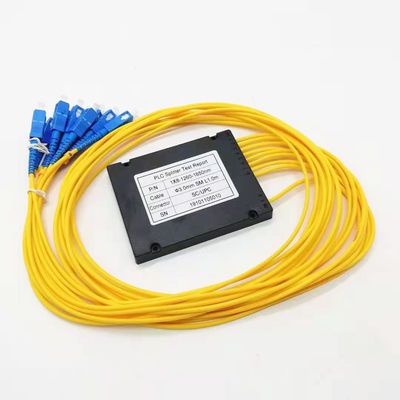 SC/UPC 1X8 ABS Box Type Low Insertion Loss Fiber Optic PLC Splitter