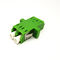 LC APC Duplex Single Mode Fiber Optic Adapter Green Color